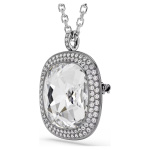 Una Angelic pendant and brooch Cushion cut, White, Mixed Plating